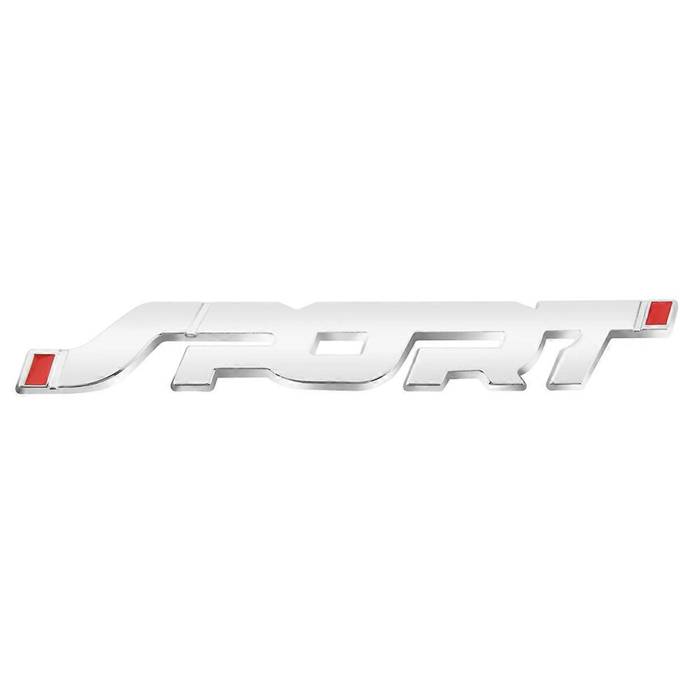 Sport Logo Emblem Car Trunk Badge 3D Sticker Metal Decal Accessory Silver 3694637722861
