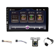 Autoradio Single Din con Carplay Android Auto, autoradio HD da 9 pollici con telecamera di retromarcia, supporta FM/