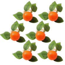 Anel de guardanapo laranja boêmio, fivela de guardanapo tangerina compatível com decoração rústica de festa de casamento, tangerina artificial.