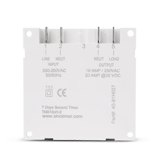 SINOTIMER TM618SH 220V 1 Second Interval Power Supply 7 Days Weekly Programmable Digital Electronic