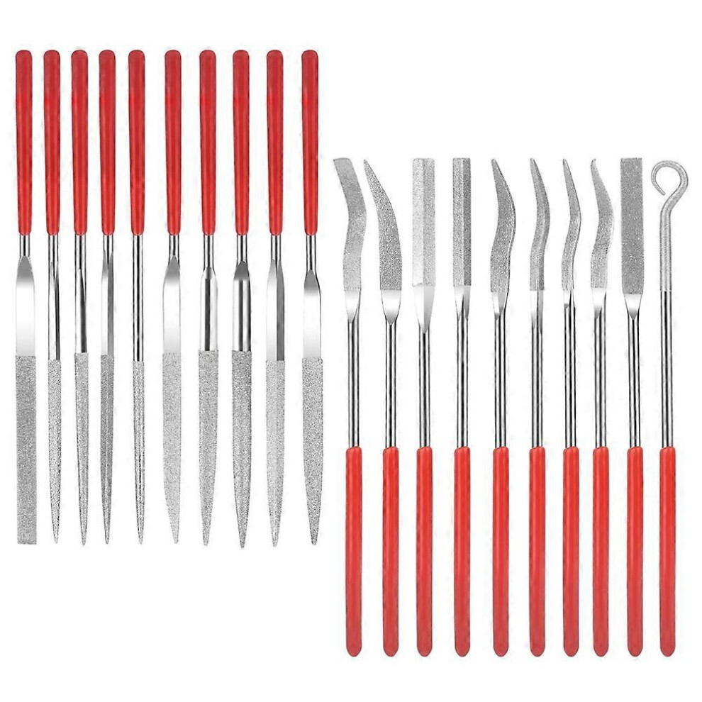 Pack Of 20 Diamond Needle Files Set, Mini Diamond File Jewellery Hand Files Tooth File Tool Set 3481451349882