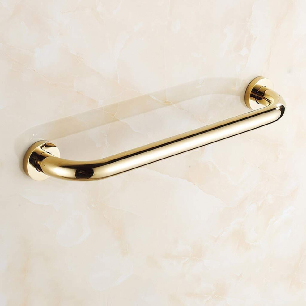 Gold Brass Bathroom Grab Bar 47Cm AntiâSlip Safety Grip Polished Shower Handrail For Elderly