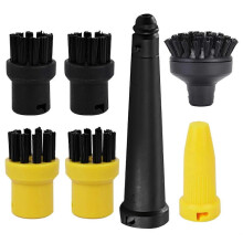 Set di accessori per pulitore a vapore compatibile con Karcher SC1-SC5 CTK10 CTK20, set di spazzole rotonde compatibile con pulitore a vapore Karcher