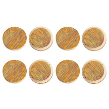 Wooden Jar Lids, 8 Pcs Bamboo Wooden Storage Lids Regular Mouth, Reusable Ball Wooden Lids compatible with Jars