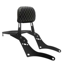 Motorrad Rücksitz Sissy Bar Lehne mit Gepäckträger kompatibel mit Honda Rebel 300 500 CMX300 CMX500