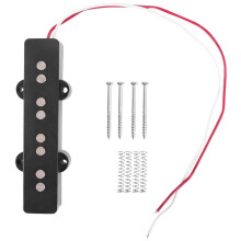 Pro Electric Bass Open Type Noiseless Bridge Pickup compatible with 4 String Jazz Bass Jb Style,Black 95x18.3Mm