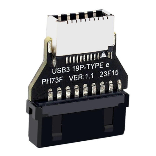 USB3.0 19Pin/20Pin to TYPE-E Converter Adapter Chassis Front Panel TYPE C Plug-in Port compatible with Computer