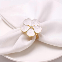 Napkin Rings ,12 PCS Flowers Napkin Ring Holders Dinner Tables Rings Elegant Ornament Table Setting