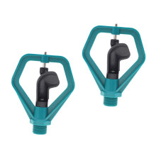 2pcs Garden Sprinkler Set with 360 Rotating Spray for Even Water Distribution and Automatic Lawn Irrigation