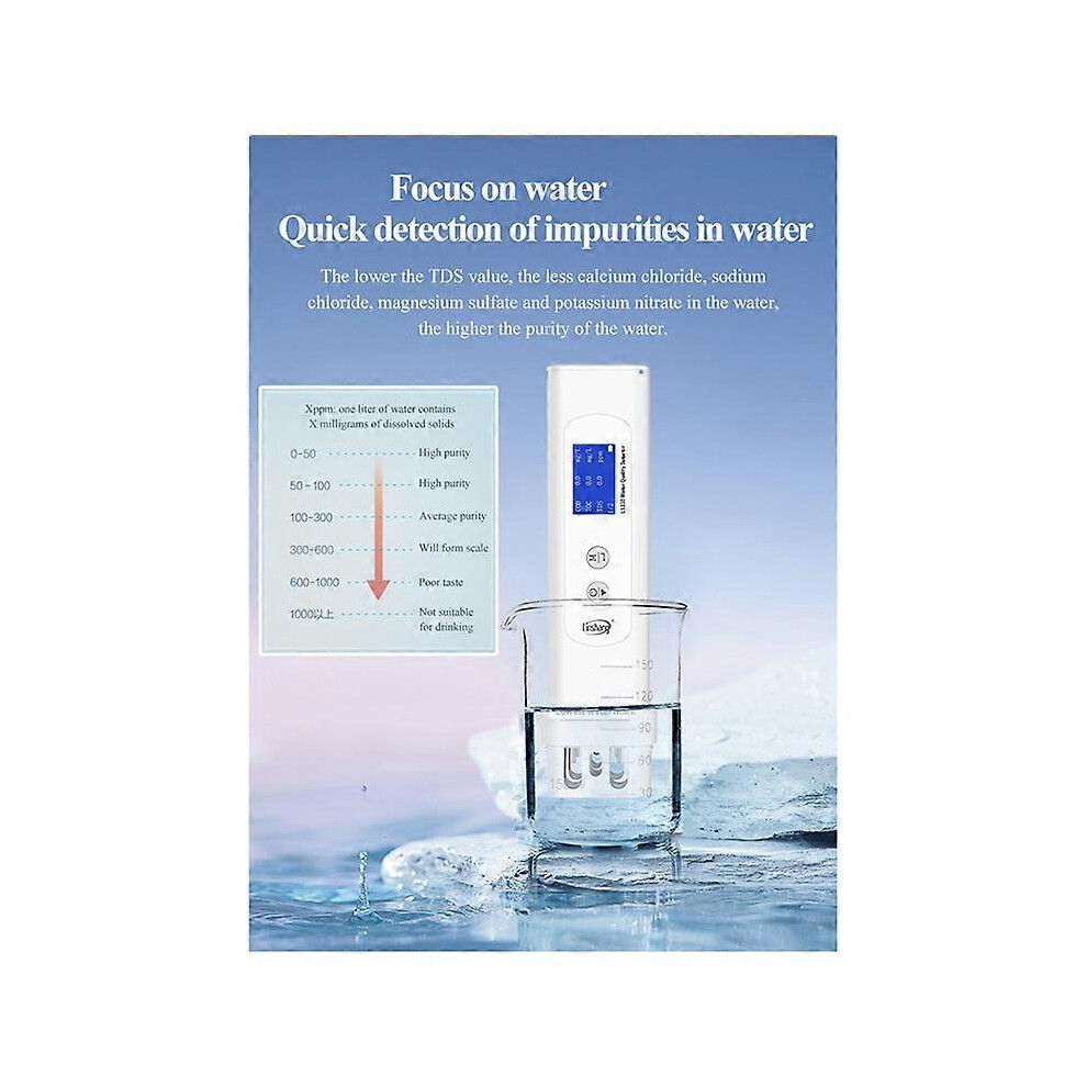 Linshang Ls310 Cod, Toc, Uv275, Tds Meter Digital Water Tester Compatible With Drinking Water, Surface Water 3043646559799