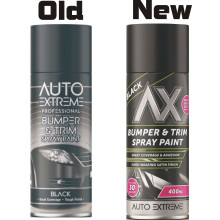 400ML Black Bumper &Trim Tough Finish Spray Paint Restorer Car Va