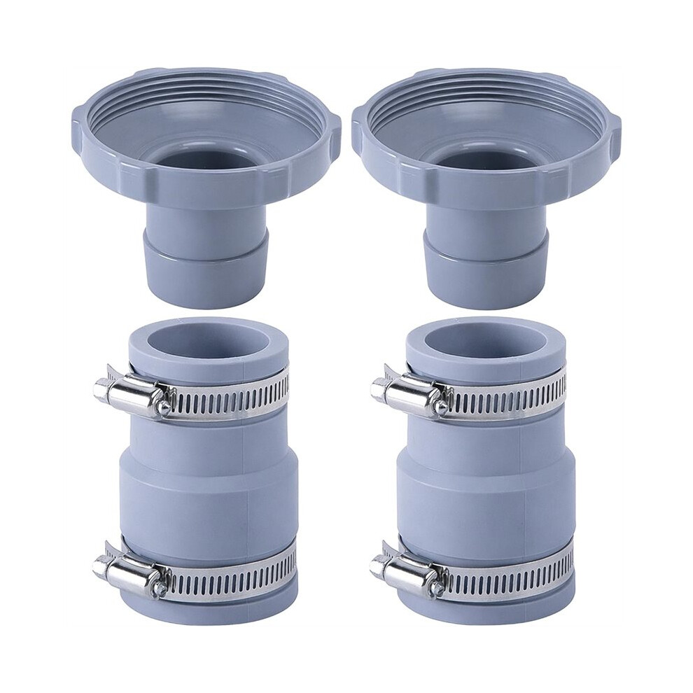 2 Pack Pool Vacuum Hose Adapter B, Swimming Pools Adapter B Replacement For 1.25'' And 1.5'' Hoses Skimmer Filter Pump 4713630048712