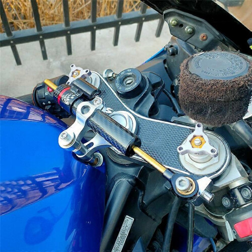 Motorcycle Steering Stabilizer Damper Mounting Support Bracket Kit compatible with YZF R1 2002-2017 YZF R6 2006- 1
