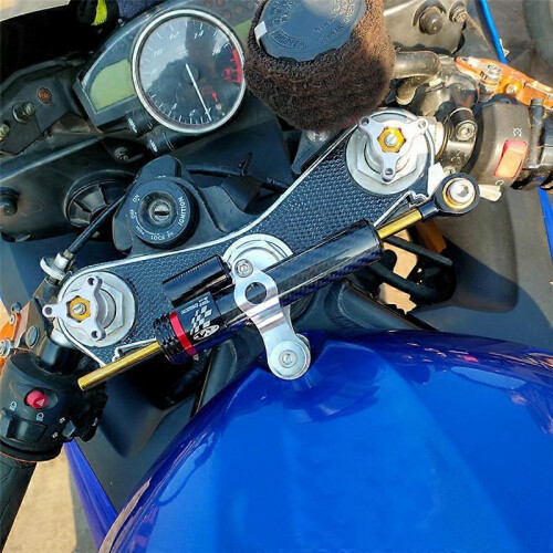 Motorcycle Steering Stabilizer Damper Mounting Support Bracket Kit compatible with YZF R1 2002-2017 YZF R6 2006- 2
