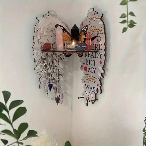 AngelWings Wandmontierter Eckregal Holz-Floating-Eckregale Wand-Eck-Floatingregale 1