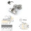 35mm 45 Soft Close Corner Hinge with Damper compatible with Angular Folding Cupboard Doors Kitchen Set of 4 4