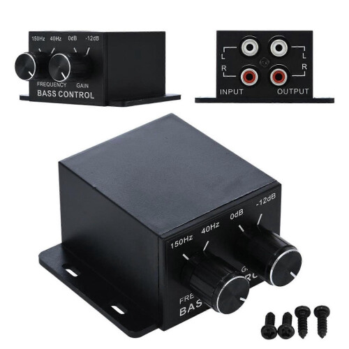 Car Audio Regulator Amplifiers Bass Subwoofer Stereo Equalizer Controller 4 RCA 2