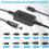 Cable adaptador de tipo C a DC Boost de 5V 9V 12V 15V 20V con voltaje ajustable, cable de carga rápida PD. 3