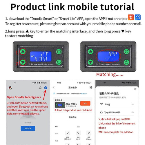 Tuya WIFI High Temperature Controller Digital Programmable Thermostat K-Type Thermocouple -99-999 De 2