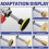 Angle Grinder Extension Pole,M10 Thread Polisher Adapter Pole, Grinder Extension compatible with 100 Type Angle 5