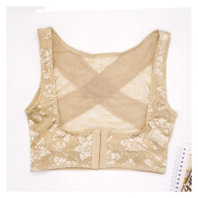 Adjustable Posture Corrector for Women Large Beige – Breathable Mesh Back Support Brace for Spine Alignment
