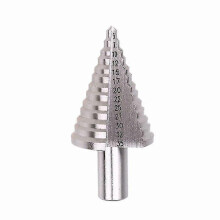 Hss Metal Step Drill Bit 5-35mm Professional Titanium Taper Drill Bit Round Shank Drill Bit Straight Groove Round Shank 5-35 White Diamond Drill Bit