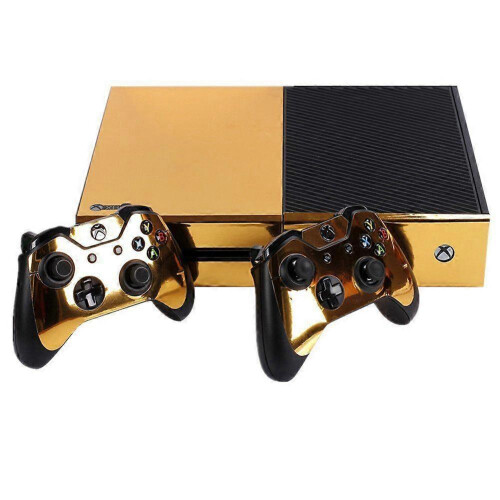 Gold Glossy Skin Sticker compatible with ONE Console Controller + Kinect Decal Vinyl 1