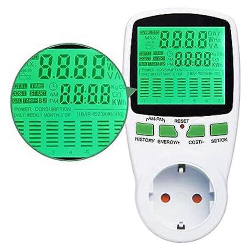 Medidor de Potência e Energia com Display LCD, Compatível com Sistemas Solares 1