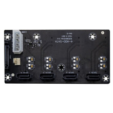 4pin 15P Power Supply 3pin Fan Header PC Case Server Backplane Circuit Board 4 SAS7+15 HDD Adapter Motherboard