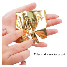 400 Pieces Gold Leaf Sheets 5.5 X 5.5 in, Imitation Gold & Silver Leaf Paper, Multi-Color for DIY Arts Decoration