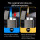 Triple Flame Torch Lighter Gray Metal Refillable Butane Windproof Design with Adjustable Blue Flame 5