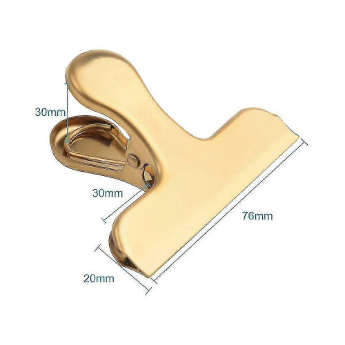 Pacote com 10 prendedores para sacos de batata frita, em aço inoxidável, 7,6 cm (3 polegadas), resistentes, compatíveis com cozinha e escritório. 2