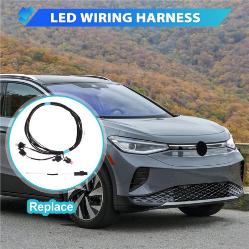 Car Front Bumper Light Bar Logo Lamp Led Wire Harness for  ID.4 2