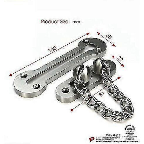 Extra-thick Door Chain Lock-- Sus304 Stainless Steel Casting Security Guard 1