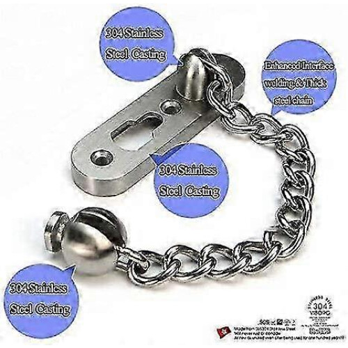 Extra-thick Door Chain Lock-- Sus304 Stainless Steel Casting Security Guard 2