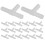 Plastic 3-way T-shape Aquarium Air Valves 100 Pcs Clear White 2