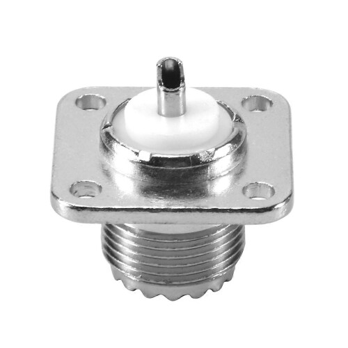 UHF Female SO239 Panel Chassis Mount Flange Deck Mount Solder Cup RF Connector 1