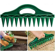 30x13cm 12 Holes Seed Dispenser Seeding Digging Seed Dispenser Into The Soil Manual Seed Seeder Soil Loosening Tool Sowing Aid