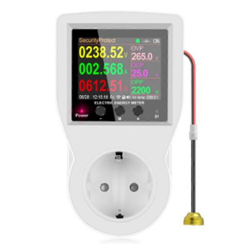 Tuya Smart Home Wifi Socket AC Voltmeter Digital Thermostat with Timing Switch Sensor Probe Cooling 2