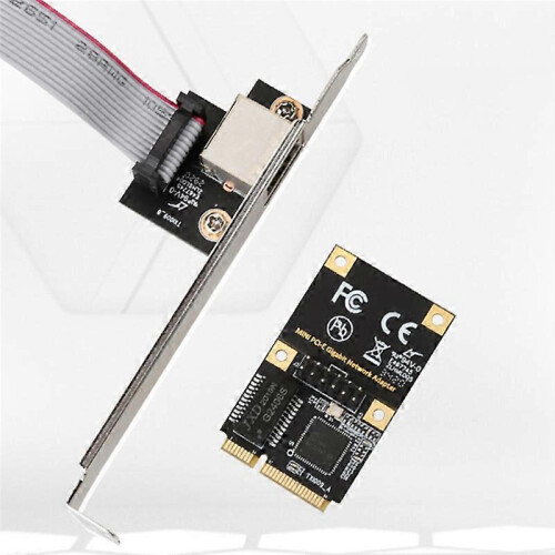 Adaptador de rede Mini PCI Express PCI E Gigabit Ethernet LAN RJ45, compatível com: 2