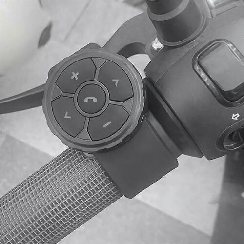 Robot Wireless Bluetooth Remote Button Universal Motorcycle/Bike Handlebar Media Controller Car Stee 1