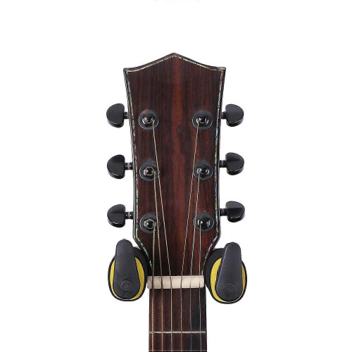 Supporto per chitarra da parete con bloccaggio automatico, compatibile con chitarre acustiche. 2