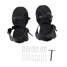 Lawn Aerator Shoes with Spikes for Yard and Garden Care, Durable Anti‑Slip Design, Black Pair