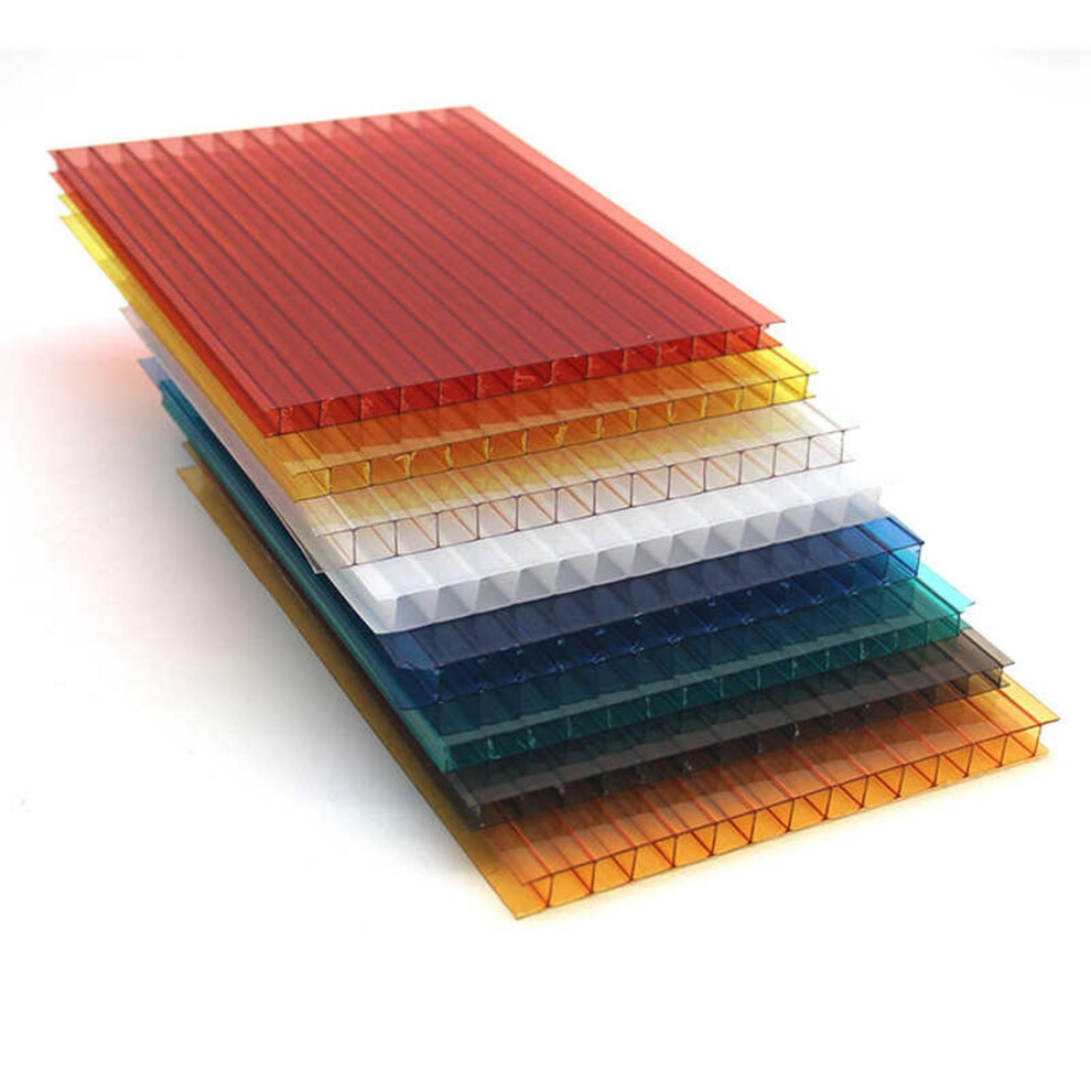 48 Brown Transparent Polycarbonate Roof Panels 50X50cm 10Mm Weatherproof Impact Resistant Sheets For Garden Greenhouse And Carport 9771547799580