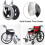 Wheelchair Front Wheels 7 Inch Solid Rubber Caster with Forks, AntiSlip WearResistant Design, Easy Install 3