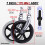 Wheelchair Front Wheels 7 Inch Solid Rubber Caster with Forks, AntiSlip WearResistant Design, Easy Install 5