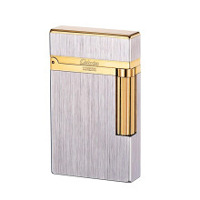 Vintage Kerosene Lighter Brass Oil Lighter Refillable Slide Ignition Soft Flame Gift for Men A8
