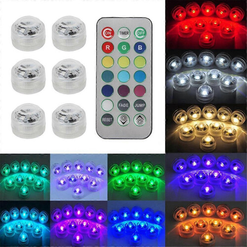 RGB Night Light with Wireless Remote Control LED Remote Control Waterproof Light 3D Printer Model St 2