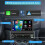 Som automotivo Single Din com CarPlay e Android Auto, tela sensível ao toque retrátil de 7 polegadas e receptor de rádio com B 5