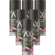 6 x 400ML Black Bumper &Trim Tough Finish Spray Paint Restorer Car Van